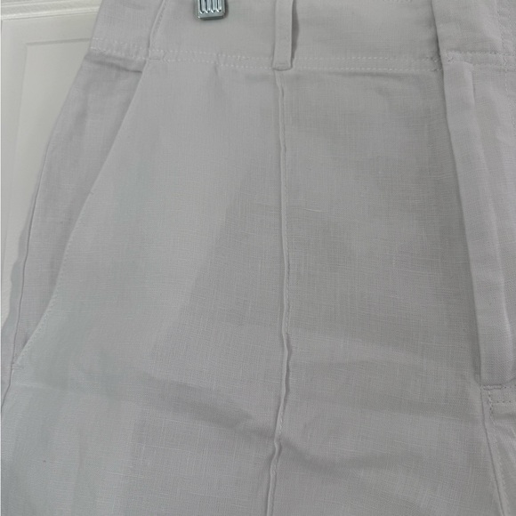 Madewell Women's High Waist White Linen Shorts - Picture 2 of 7